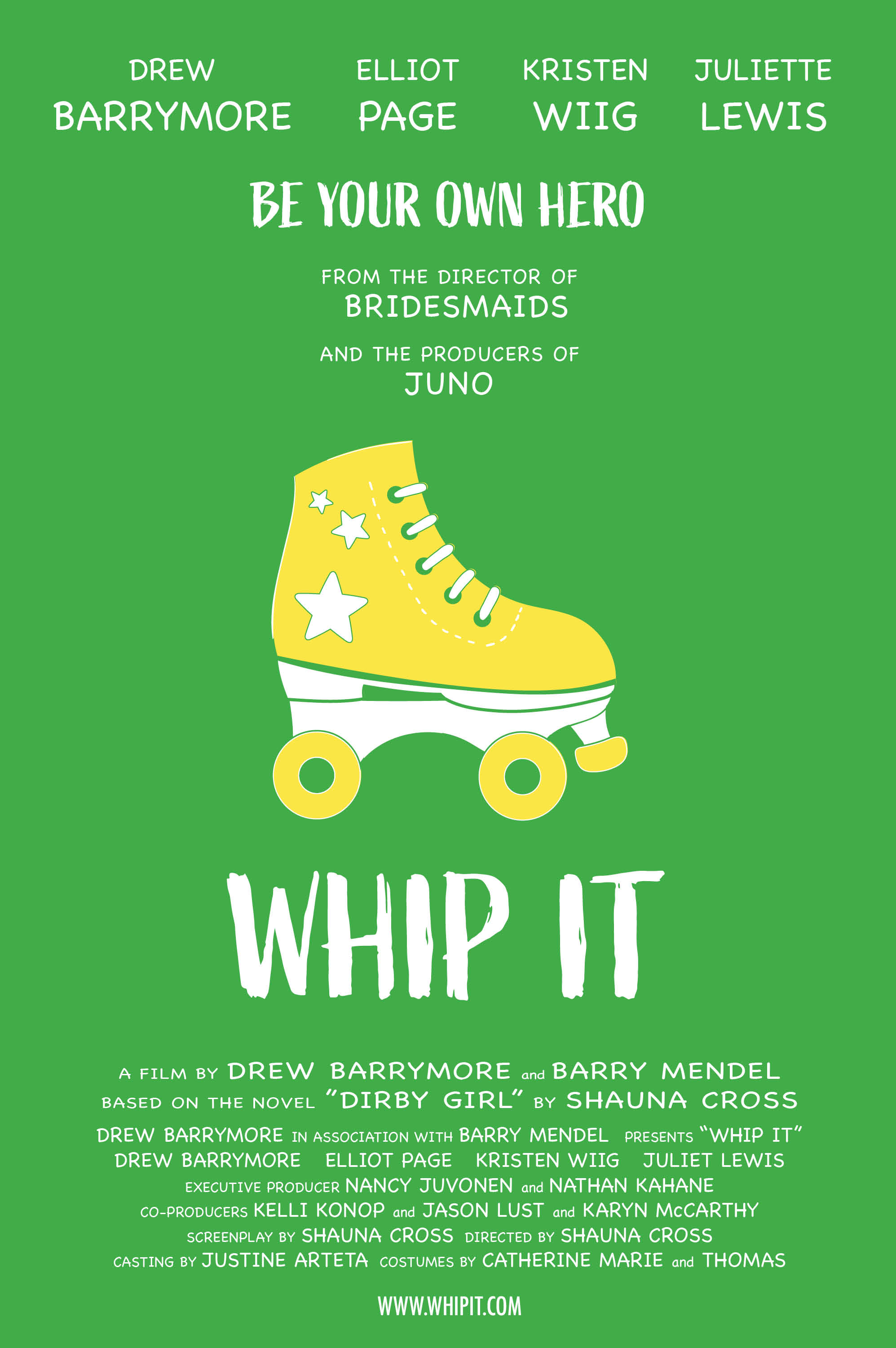 Reimagined movie poster for the movie 'Whip It'